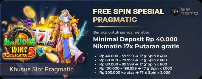FREE SPIN 17✘ SPESIAL PRAGMATIC